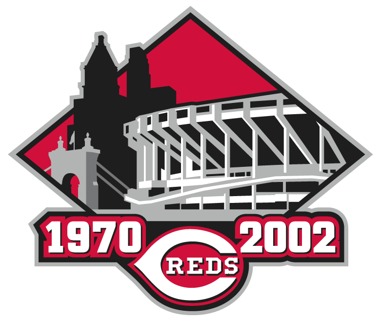 Cincinnati Reds 2002 Stadium Logo vinyl decal